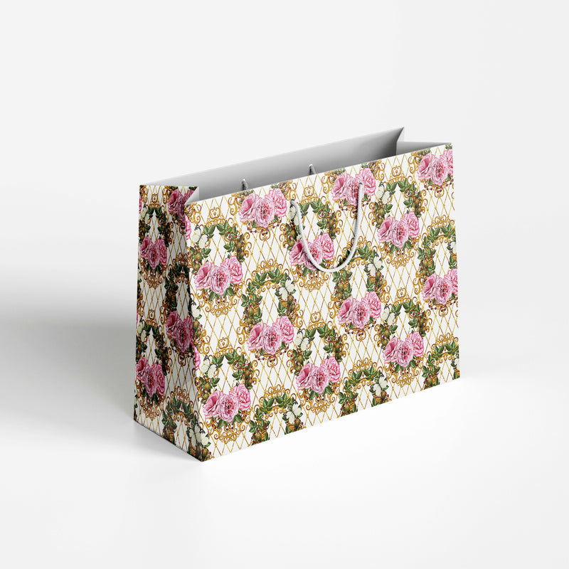 Rose Pattern on Cream Background