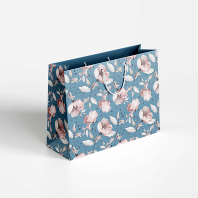 Soft Pink Blooms Paper Bag