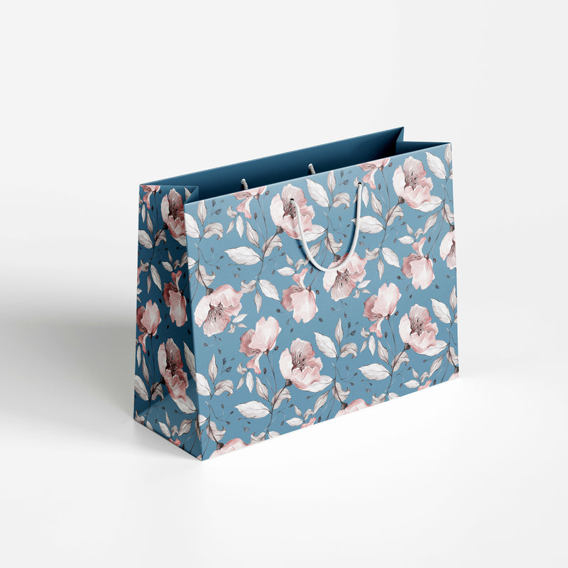 Soft Pink Blooms Paper Bag