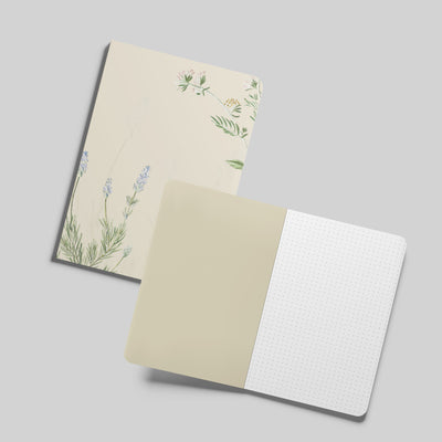 Ivory Floral Dot Notebook