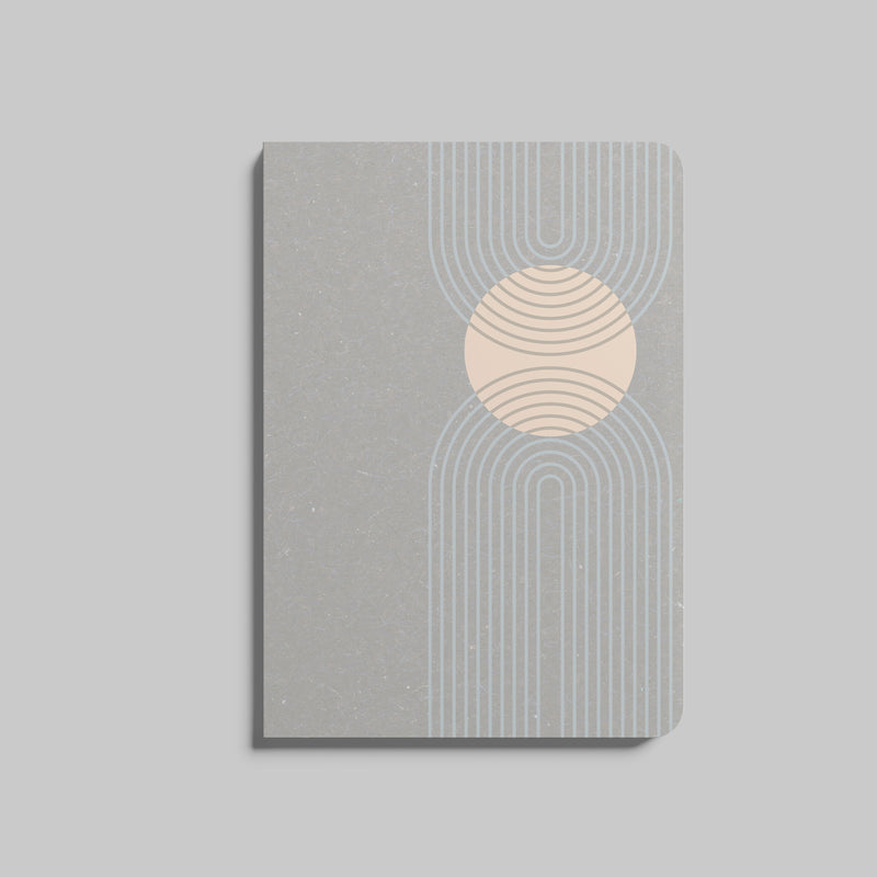 Geometric Design Grey Blank Notebook