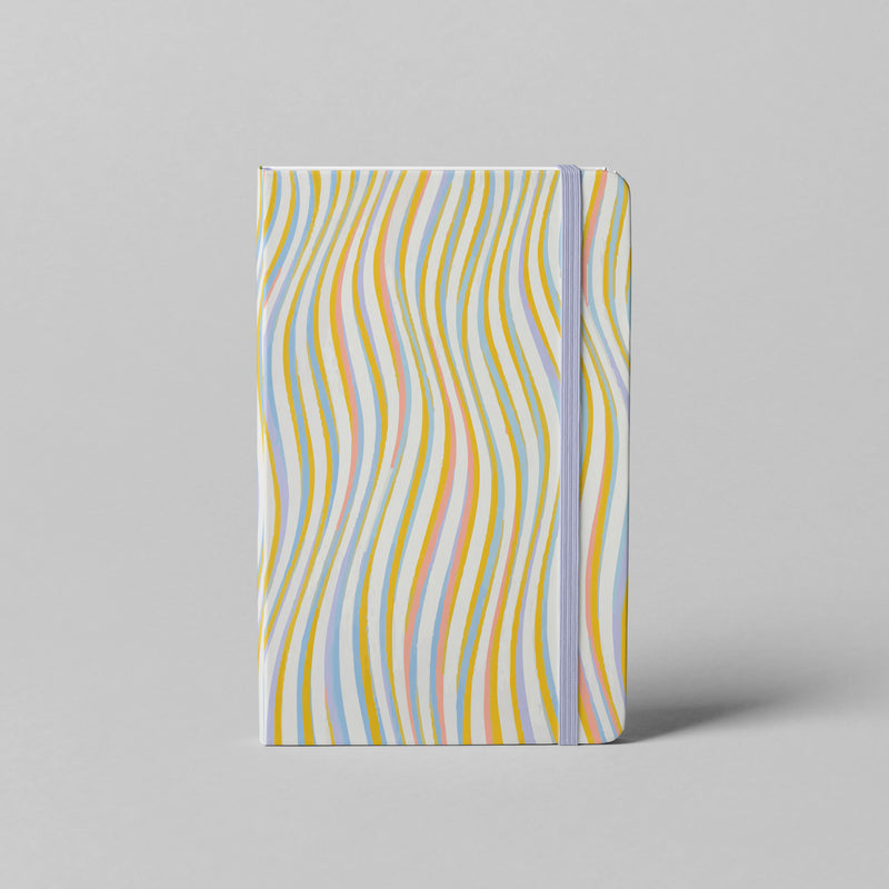 Colourful Abstract Waves Blank Notebook