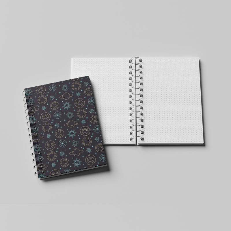 Black Solar  Dot Notebook