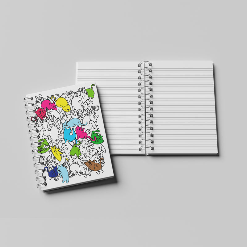 Cute Dog Pattern Ruled Notebook