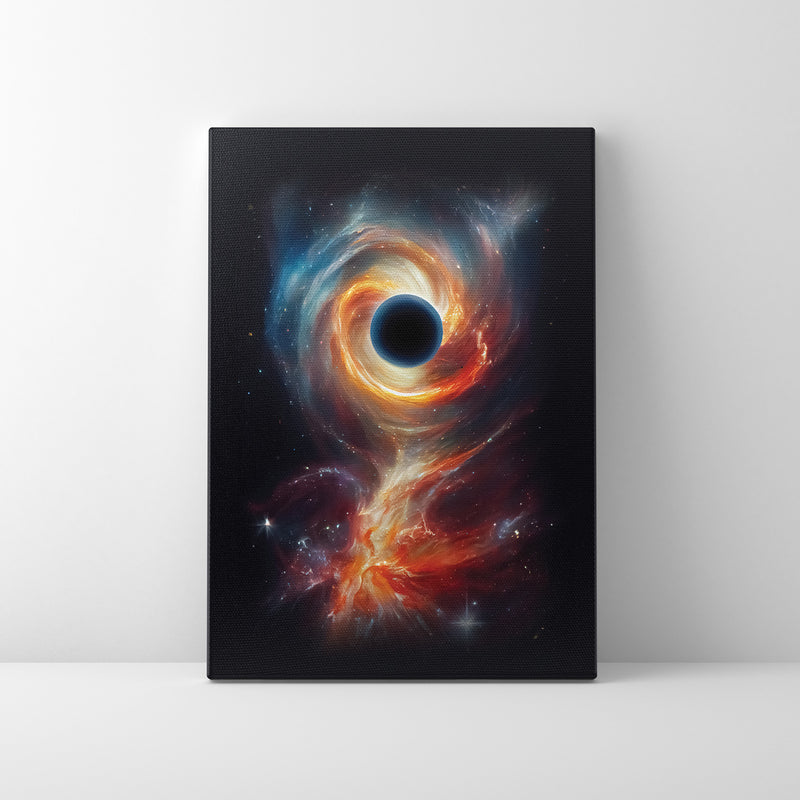 Explore the Universe: Galaxy Black Hole Canvas Print for Cosmic Vibes!