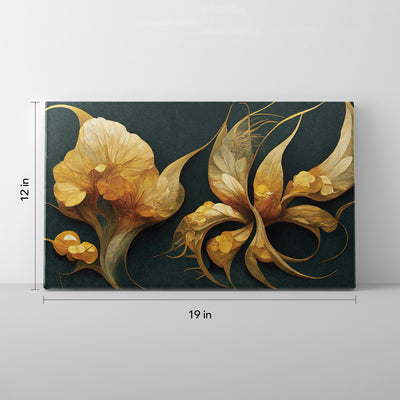 Elevate Your Space: Experience Elegance in Art Nouveau Style with Enchanting Floral Canvas Print. Transform Your Walls with Huge Canvas Wall Art, Perfect for Both Office and Home Settings.