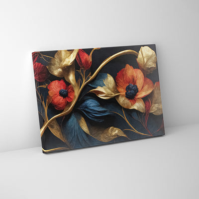 Elevate Your Space: Renaissance-Style Elegant Floral Background Canvas Print. Transform Your Walls with Grand Canvas Wall Art, Ideal for Both Office and Home Settings.