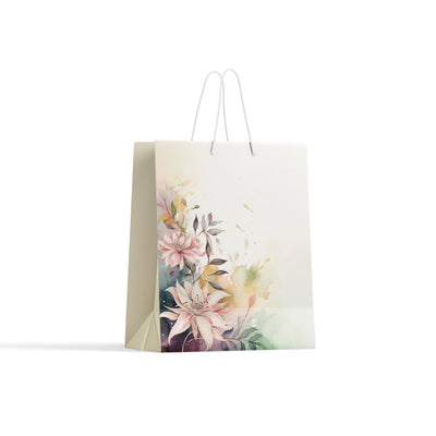 Watercolour Spring Flowers Paper Bag