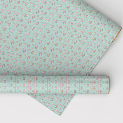 Set of 3 Wrapping Sheets with Charming Pastel Floral Designs