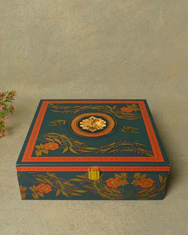 Decorative 4 Jar Dry Fruit Box