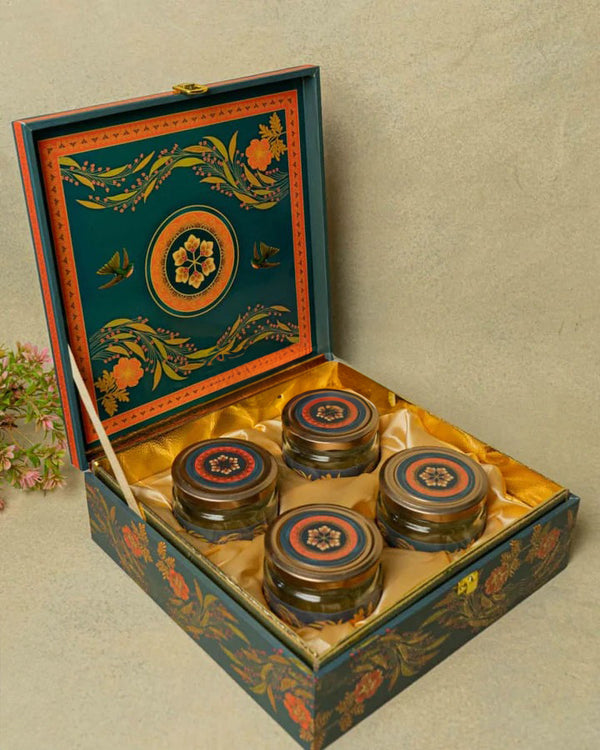 Decorative 4 Jar Dry Fruit Box