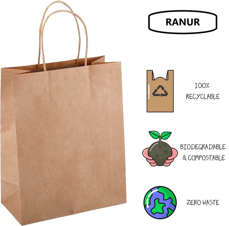 Disposable Brown Kraft Paper Bags