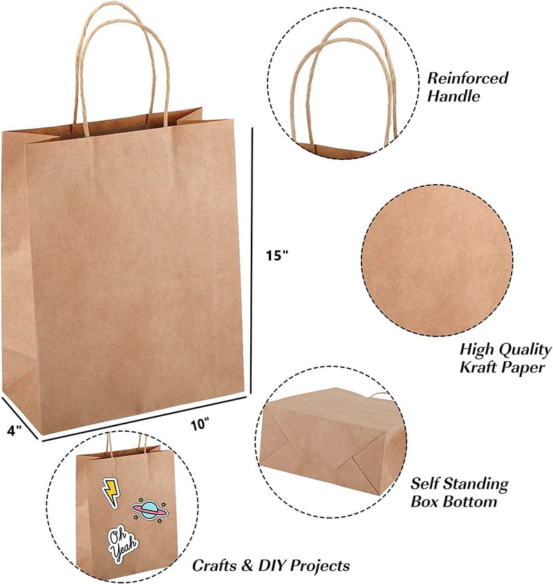 Disposable Brown Kraft Paper Bags