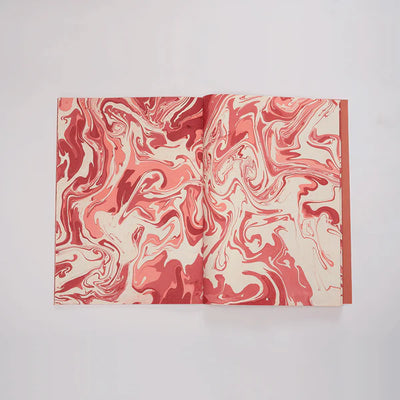 Recycled Cotton Gift Wrapping Paper | Marbled Pink | Set of 6