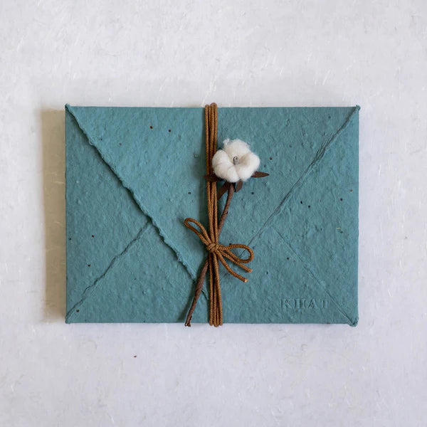 Cotton Rags Plantable Envelopes | Blue