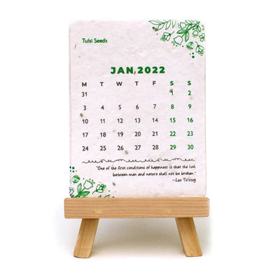 Plantable Calendar 2022 with Wooden Stand